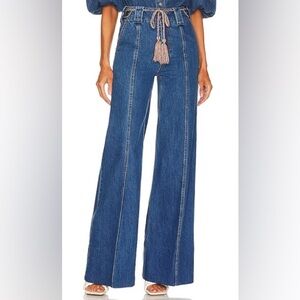 Zimmermann Blue Flare Wide-Leg Jeans